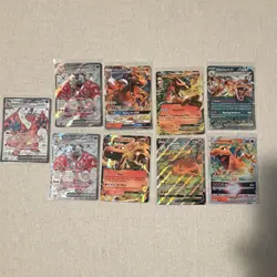 Pokemon TCG Charizard 8-Card Lot GX V VMAX Burning Shadows 20/147 Full Art - Image 1