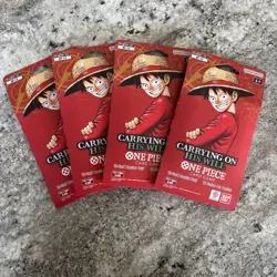 Lot Of 4 One Piece Carrying On His Will 12-Card Booster Pack Brand New In Sleeve - Image 1