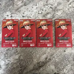 Lot Of 4 One Piece Carrying On His Will 12-Card Booster Pack Brand New In Sleeve - Image 2