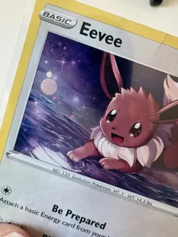 Eevee SWSH127 SWSH: Sword & Shield Black Star Promo Pokemon Card Cosmos Holo MP - Image 2
