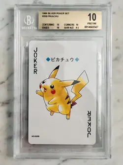 10 Pristine | Beckett BGS | Pikachu 25B | Silver Poker Set Japanese Pokemon Card - Image 1