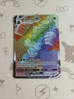Rillaboom VMAX 193/192 Rebel Clash Rainbow Rare NM/M English Pokemon TCG Card - Image 1
