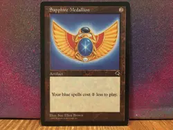 MTG - Sapphire Medallion | Tempest | MP | Rare | Artifact | Magic the Gathering - Image 1