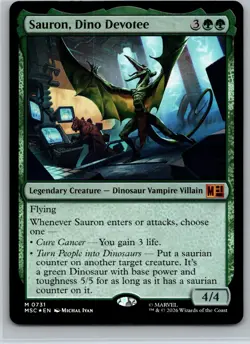 Sauron, Dino Devoteee 731 Commander: Marvel Super Heroes Magic Foil NM - Image 1