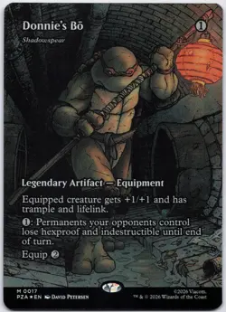 Donnie's Bo - Shadowspear (Borderless) Teenage Mutant Ninja Turtles 17 NM FOIL - Image 1