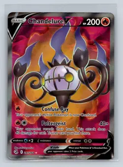Chandelure V (Full Art) 247/264 Swsh08: Fusion Strike Holo Ultra Rare Pokemon NM - Image 1