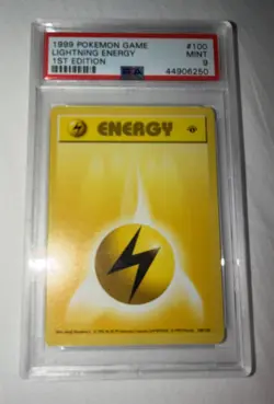 1999 Pokemon 1st Edition Shadowless Base Set - Lightning Energy - PSA 9 - Image 1