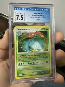 CGC 7.5 NEAR MINT+ Venusaur 2007 Secret Wonders 20/132 Holo Pokemon Card - Image 1