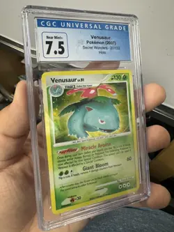 CGC 7.5 NEAR MINT+ Venusaur 2007 Secret Wonders 20/132 Holo Pokemon Card - Image 3