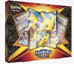 Pokemon TCG: Pikachu V Collection Box Shining Fates New Factory Sealed 4 Packs - Image 1