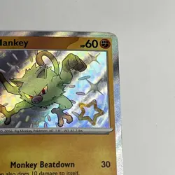Mankey - Paldean Fates - Shiny Holo Rare - NM 169/091 - Pokemon TCG - Image 3