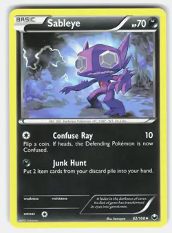 Sableye 62/108 Pokemon Dark Explorers *LP* - Image 1
