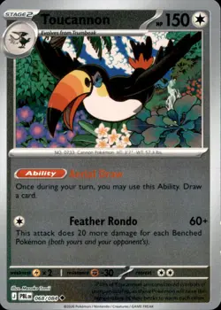 Toucannon 068/084 Uncommon Pitch Black Pokemon Reverse Holo NM/LP - Image 1