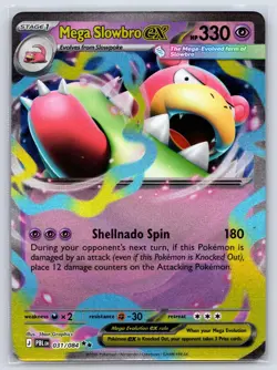 Mega Slowbro ex 031/084 Double Rare Pitch Black Pokemon Holo Near Mint - Image 1
