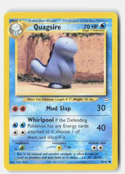 Pokemon tcg Neo Revelation Quagsire Moderately played - Image 1