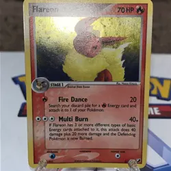 Pokemon TCG Flareon Unseen Forces 5/115 Holo Rare English 2005 (Creased) - Image 2