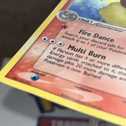 Pokemon TCG Flareon Unseen Forces 5/115 Holo Rare English 2005 (Creased) - Image 4