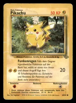Pokemon Pikachu 60/64 Dschungel Deutsch - Image 1