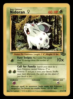 Pokemon Nidoran ♀ 57/64 Dschungel Englisch - Image 1