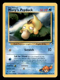 Pokemon Misty's Psyduck 54/132 Gym Heroes Englisch - Image 1