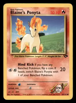 Pokemon Blaine's Ponyta 64/132 Gym Challenge Englisch - Image 1