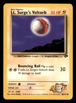 Pokemon Lt. Surge's Voltorb 86/132 Gym Challenge Englisch - Image 1