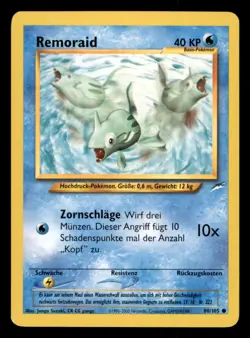 Pokemon Remoraid 80/105 Neo Destiny Deutsch - Image 1