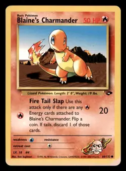 Pokemon Blaine's Charmander 60/132 Gym Challenge Englisch - Image 1