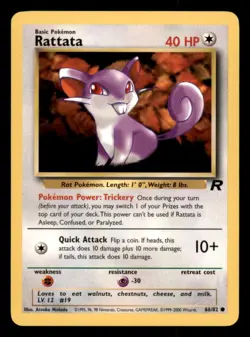 Pokemon Rattata 66/82 Team Rocket Englisch - Image 1