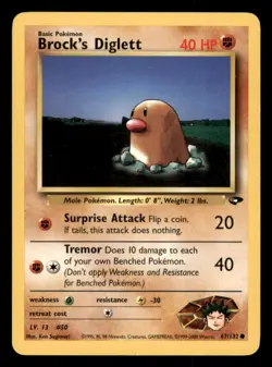 Pokemon Brock's Diglett 67/132 Gym Challenge Englisch - Image 1