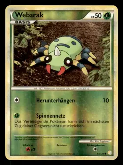 Pokemon Webarak 83/123 HeartGold & SoulSilver Reverse Deutsch - Image 1