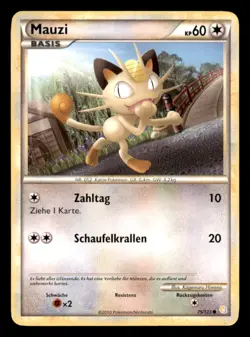 Pokemon Mauzi 75/123 HeartGold & SoulSilver Deutsch - Image 1