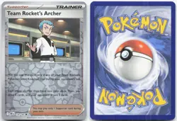 TEAM ROCKET'S ARCHER 170/182 Destined Rivals Pokemon Reverse Holo Uncommon NM - Image 3