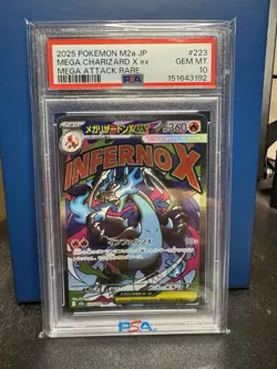 2025 Pokemon Japanese Mega Charizard EX Mega Attack Rare PSA 10 - Image 1
