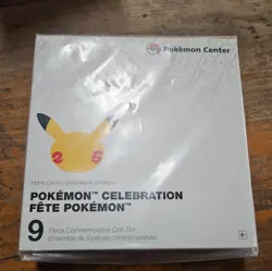 Pokemon Celebration Commemorative Coin Set (9-Piece) 25th Anniversary New - Image 1