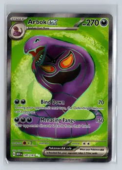 Pokemon TCG Arbok ex 185/165 SV: Scarlet & Violet 151 Ultra Rare - Image 1