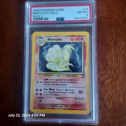 2000 POKEMON BASE SET 2 #13 NINETALES-HOLO PSA 8 - Image 1