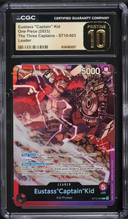 CGC Pristine 10 ENGLISH One Piece Eustass Captain Kid ST10-003 Leader - Image 1