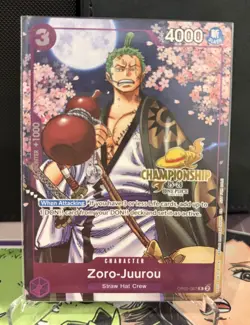 2025 ONE PIECE OP05 067 CHAMPIONSHIP CS 25-26 EVENT PACK ZORO JUUROU - Image 1