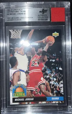 Upper Deck 1992-93 Michael Jordan #43 BGS Game Used Patch - Image 1