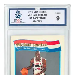 NBA Hoops 1991 Michael Jordan USA Basketball #55 MGC 9 Graded Card - Image 1