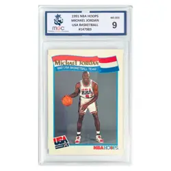 NBA Hoops 1991 Michael Jordan USA Basketball #55 MGC 9 Graded Card - Image 2