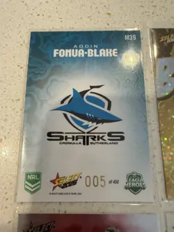 2026 NRL Select League Heroes - Cronulla Sharks Bundle AFB / 450 & Tryumph Rare - Image 3
