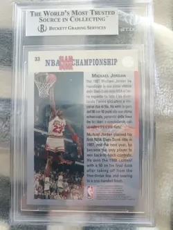 1992-93 Upper Deck International Italian Michael Jordan “In Your Face” #33 bgs 9 - Image 2