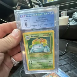 CGC 6 Venusaur 15/102 Base Set 1999 English Holo Rare Unlimited Pokemon Card - Image 1