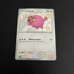 Lechonk 207/091 Paldean Fates Baby Shiny Card Near Mint Condition - Image 1