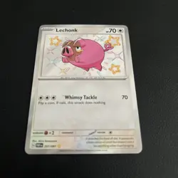 Lechonk 207/091 Paldean Fates Baby Shiny Card Near Mint Condition - Image 2