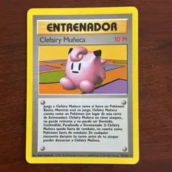 Spanish Clefairy Doll 70/102 Non Holo Rare Base Set Muneca Pokemon Card - Image 1