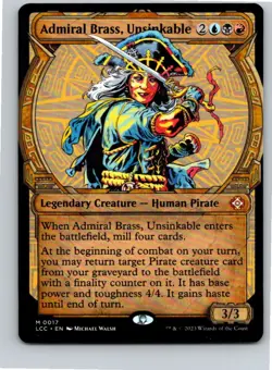 Magic the Gathering Admiral Brass Unsinkable Showcase Lost Caverns of Ixalan MTG - Image 1