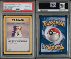 Pokemon Impostor Professor Oak Base Set Shadowless 1st Edition Rare #73 PSA 8 - Image 3